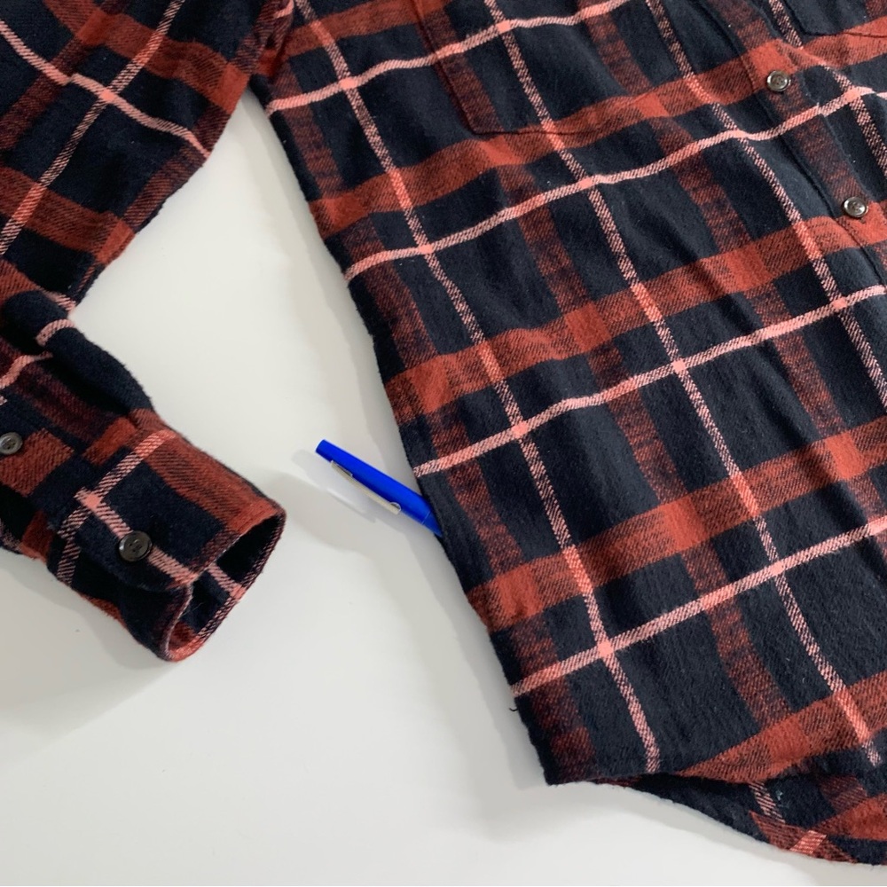 Madewell Slub Flannel Sunday Shirt in Evins Plaid Size XS Long Sleeves - Picture 9 of 14